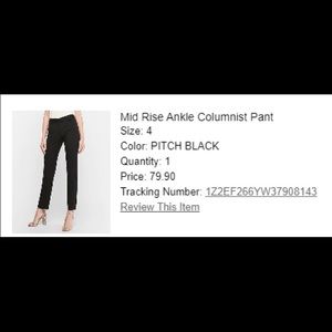 NWOT Mid Rise Ankle Columnist Pant